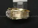 14K Yellow Gold Ring With Diamonds, 8.4 Grams