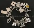 James Avery Sterling Silver Charm Bracelet With 20 Assorted Charms, 59.8 Grams