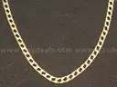 10K Yellow Gold Flat Link Necklace, 11.2 Grams