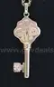 10K Yellow Gold Double Curb Necklace and Key Design Pendant, 14.1 Grams