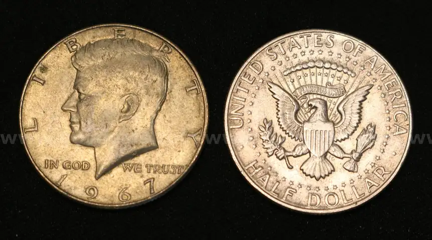 101 U.S. Kennedy Clad Half Dollar Coins