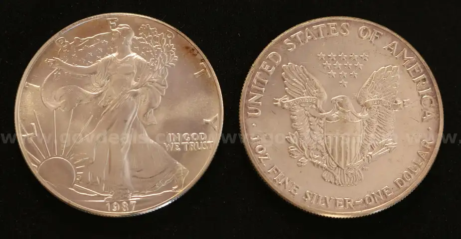 25 U.S. Silver American Eagle $1 Dollar Coins