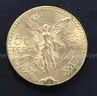 1947 Gold Mexico 50 Peso Coin, 41.6 Grams