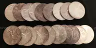 24 Mexico Assorted .999 Silver Rounds, 746.3 Grams