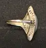 Vintage 18K White Gold Ring With Opal &#x26; Euro Diamonds, 4.2 Grams