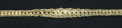 14K Yellow Gold Graduated Flat Byzantine Necklace, 14.5 Grams