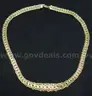 14K Yellow Gold Graduated Flat Byzantine Necklace, 14.5 Grams