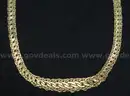 14K Yellow Gold Graduated Flat Byzantine Necklace, 14.5 Grams