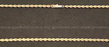 14K Yellow Gold Rope Design Necklace, 12.7 Grams