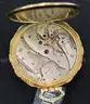 Touchon &#x26; Co.19 Jewel Thin Pocket Watch With 18K Y/G Case &#x26; 14K Y/G Chain
