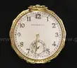 Touchon &#x26; Co.19 Jewel Thin Pocket Watch With 18K Y/G Case &#x26; 14K Y/G Chain