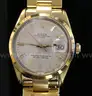 Men&#x27;s 1985 Rolex Oyster Perpetual Date Wristwatch With Gold-Plated Case &#x26; Band