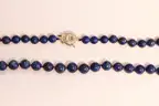Lapis Lazuli Graduated Beaded Necklace with Sterling Silver Clasp