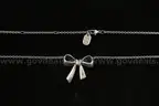 James Avery Sterling Silver Retired Petite Bow Necklace, 9.1 Grams