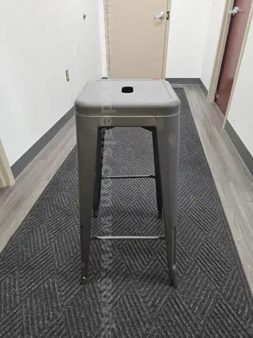 lot of metal stools
