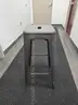 lot of metal stools