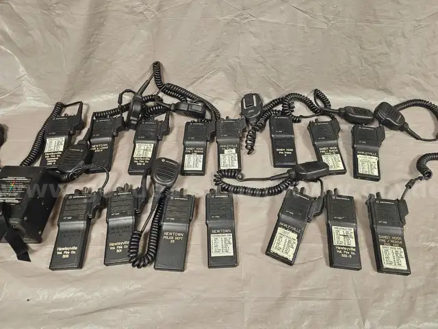 Fifteen Motorola VHF Two Way Radios