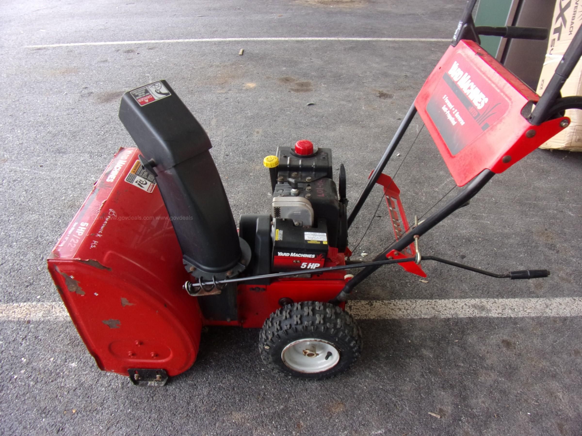 Yard machine 5hp snowblower hot sale