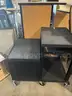 Black AV Cart with cabinet