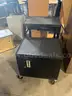 Black AV Cart with cabinet