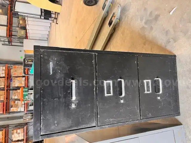 Black 3  Drawer File Cabinet