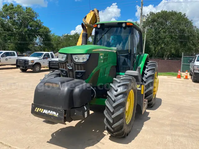 2015 John Deere 6140M with Alamo Boom Attachment