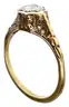14kt Yellow Gold Diamond Filigree Ring