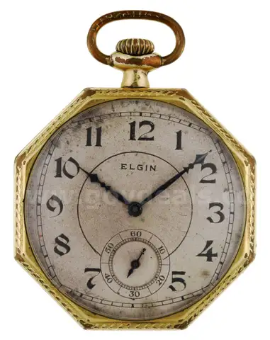 Open Face Elgin Pocket Watch