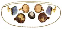 Gold 1899 Ruble Cuff Links and Miscellaneous