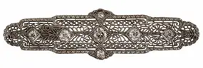 Estate 14Kt Filigree Diamond Bar Pin &#x26; Misc. Lot