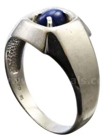 10Kt White Gold Men&#x2019;s Linde Star Ring
