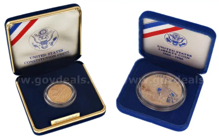 Commemorative $5 Gold Piece plus $1 Liberty Proof