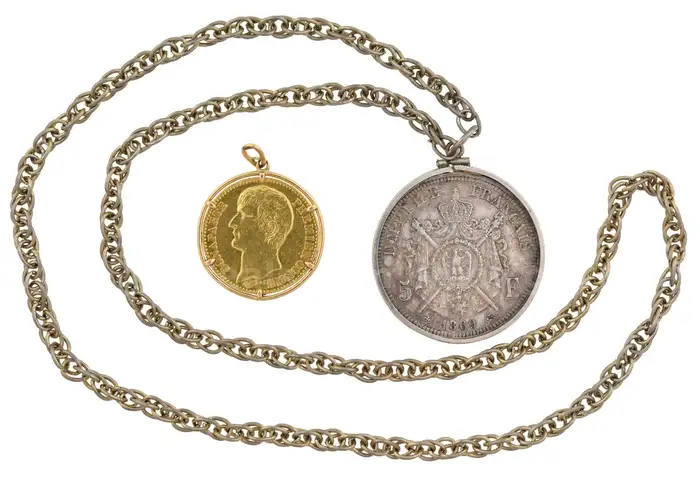 France AN12A 40 Frances Gold, plus 1869 5 France