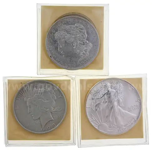 Peace Dollars plus American Silver Eagle