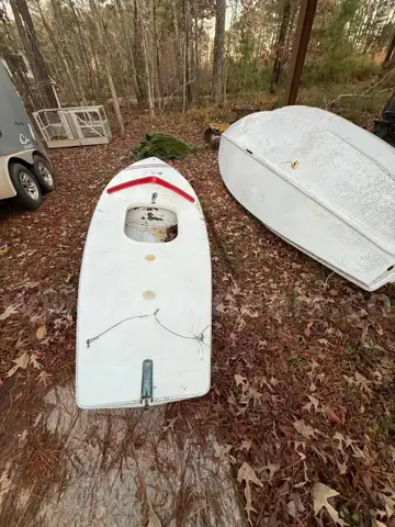 3 Sunfish Sail Boats and Sail Board