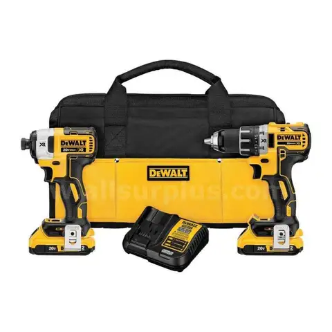 20V MAX XR Cordless Brushless Drill/Impact 2 Tool Combo Kit with (2) 20V 2.0Ah Batteries and Charger