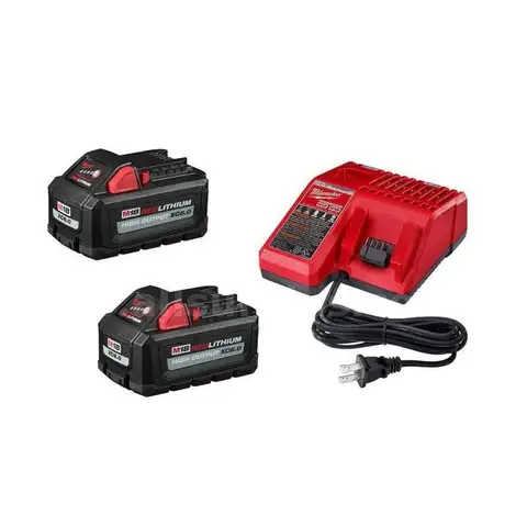 Milwaukee M18 18-Volt Lithium-Ion High Output Starter Kit with Two 6.0 Ah Battery and Charger