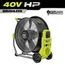RYOBI 40V HP Brushless Cordless Hybrid WHISPER SERIES 20&#x22; Air Cannon Fan (Tool Only)