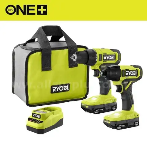 ONE 18V Cordless 2-Tool Combo Kit with Drill/Driver Impact Driver (2) 1.5 Ah Batteries and Charger