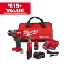 M18 FUEL 18V Cordless Mid Torque 1/2 in. Impact Wrench w/ M12 FUEL 3/8 in. Ratchet