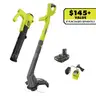 ONE 18V Cordless String Trimmer/Edger and Blower/Sweeper Combo Kit