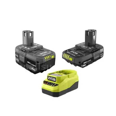 ONE 18V Lithium-Ion Starter Kit with 2.0 Ah Battery 4.0 Ah Battery and Charger
