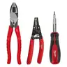 Milwaukee Electrician&#x27;s Screwdriver Lineman&#x27;s Plier &#x26; Wire Stripper Hand Tool Kit (3-Piece)