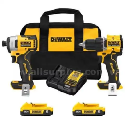 ATOMIC 20-Volt Lithium-Ion Cordless Brushless Combo Kit (4-Tool) with (2) 2.0Ah Batteries, Charger and Bag