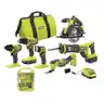 ONE+ 18V Cordless 6-Tool Combo Kit with 1.5 Ah Battery, 4.0 Ah Battery, and Charger