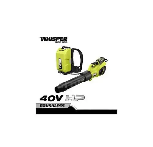 40V HP Brushless Whisper Series 190 MPH 730 CFM Leaf Blower and Backpack Battery w/ (2) 6.0 Ah Batteries &#x26; Charger