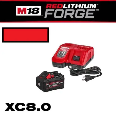 M18 18-Volt Lithium-Ion REDLITHIUM FORGE Starter Kit with 8.0Ah Battery and Rapid Charger