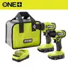 RYOBI ONE 18V Cordless 2-Tool Combo Kit with Drill/Driver Impact Driver