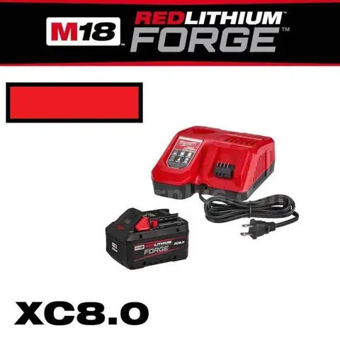 M18 18-Volt Lithium-Ion REDLITHIUM FORGE Starter Kit with 8.0Ah Battery and Rapid Charger