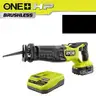 ONE HP 18V Brushless Cordless Reciprocating Saw Kit with 4 Ah EDGE Battery and Charger